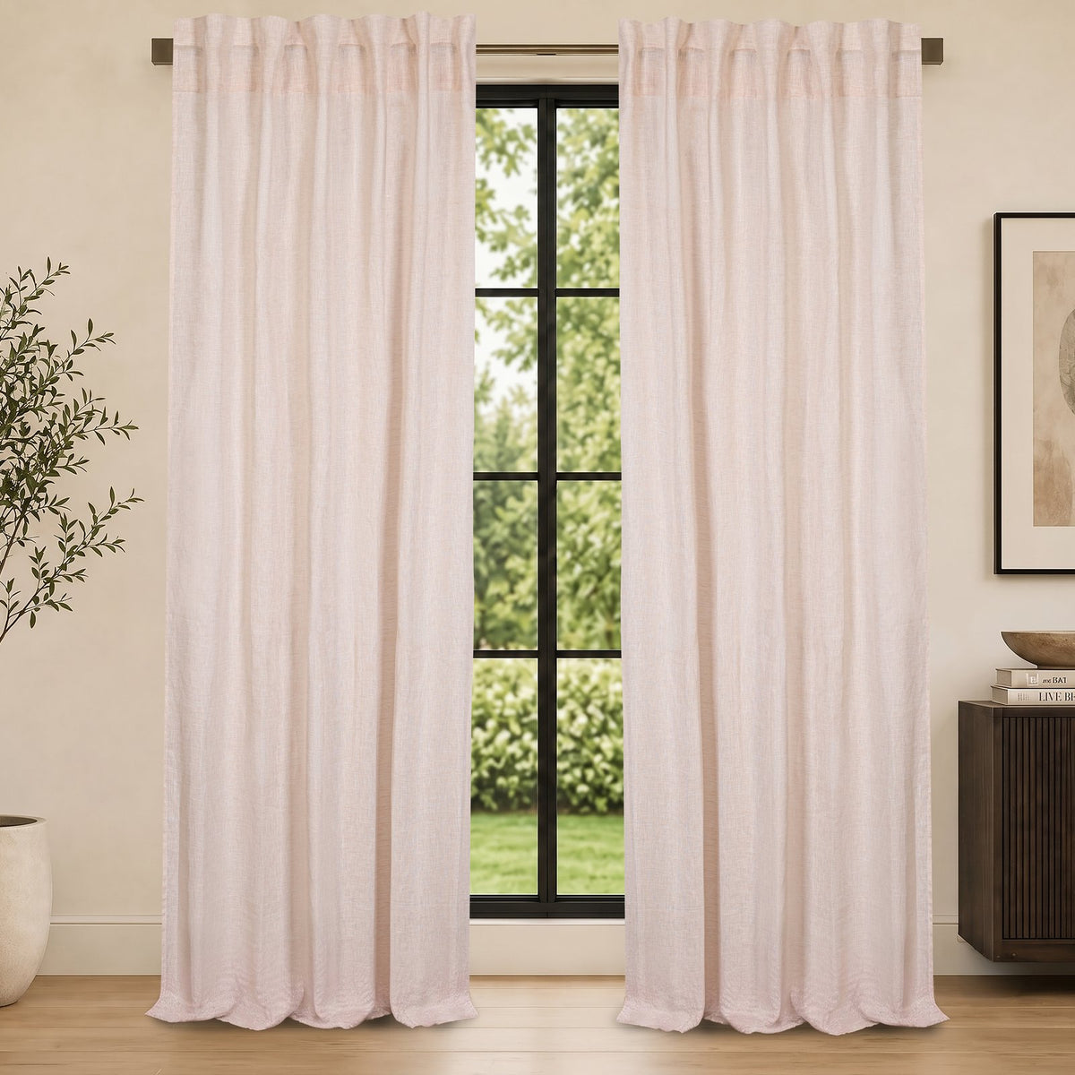 Cloud drape panel — Blush