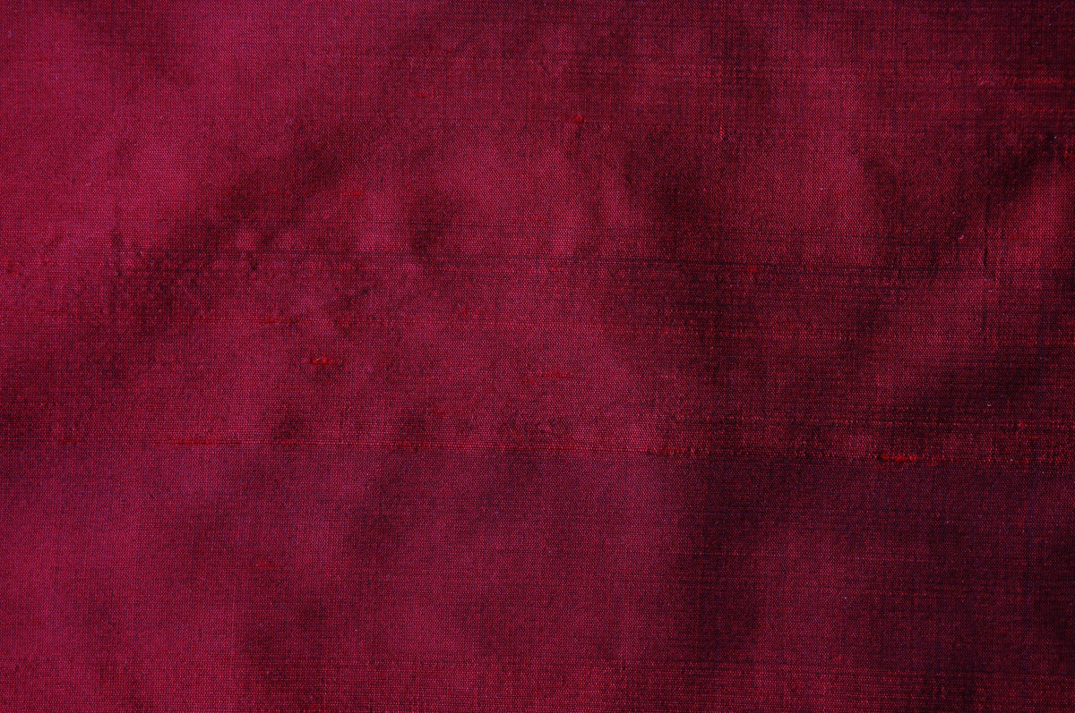 #Plain Silk Fabric - Cardinal Red