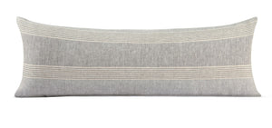#Catalina Lumbar Pillow - Gray/Ivory