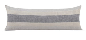 #Catalina Lumbar Pillow - Natural/Blue