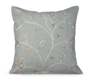 #Foliage Decorative Throw Pillow - Charlotte Blue
