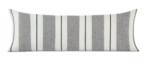 #Henley Lumbar Pillow - Ivory/Gray