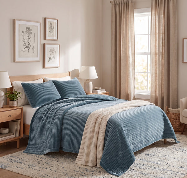 Palazzo Velvet Coverlet – Arctic