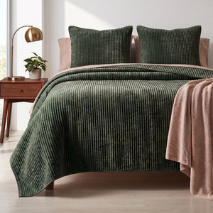 GRID-THUMB: Palazzo Velvet King Coverlet – Emerald