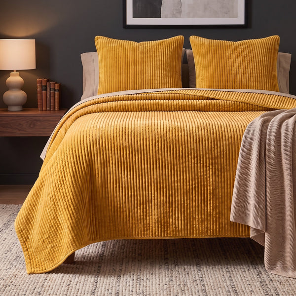Palazzo Velvet Coverlet – Marigold