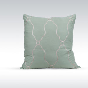 #Viola Decorative Throw Pillow - Seafoam Green