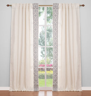 drapery panel - Grey Ivory