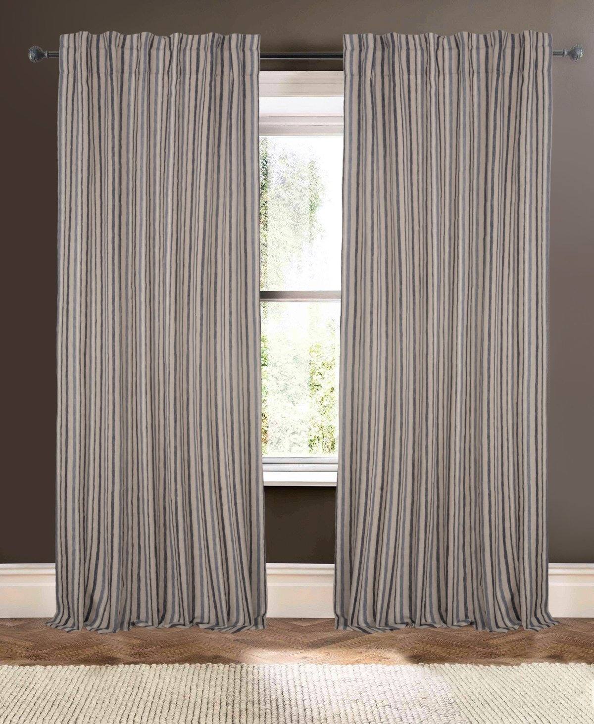 drapery panel - Natural Blue