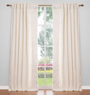 drapery panel - Tone on Tone Ivory